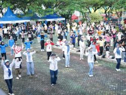 Meriah! Dekranasda Tapin Gelar Bazar UMKM dan Senam Ceria Bersama Warga